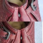 Bottega Veneta Tote Maroon Nappa Leather with Lizard Skin Details and Brunito Finish Hardware #TYKR-1 - Image 18