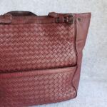 Bottega Veneta Tote Maroon Nappa Leather with Lizard Skin Details and Brunito Finish Hardware #TYKR-1 - Image 4