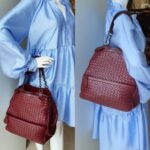 Bottega Veneta Tote Maroon Nappa Leather with Lizard Skin Details and Brunito Finish Hardware #TYKR-1 - Image 32