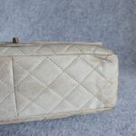 Chanel 2.55 Reissue Double Flap 227 Blanc fonce/ Dark white Marble Aged Calfskin with Gold Hardware #KELC-33 - Image 12