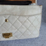 Chanel 2.55 Reissue Double Flap 227 Blanc fonce/ Dark white Marble Aged Calfskin with Gold Hardware #KELC-33 - Image 23
