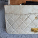 Chanel 2.55 Reissue Double Flap 227 Blanc fonce/ Dark white Marble Aged Calfskin with Gold Hardware #KELC-33 - Image 22