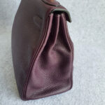 Hermes Kelly 28 Raisin Dark Purple Clemence Leather with Gold Plated Hardware #TYKU-1 - Image 10