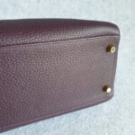 Hermes Kelly 28 Raisin Dark Purple Clemence Leather with Gold Plated Hardware #TYKU-1 - Image 14