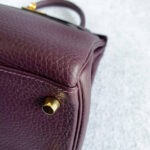 Hermes Kelly 28 Raisin Dark Purple Clemence Leather with Gold Plated Hardware #TYKU-1 - Image 15