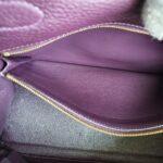 Hermes Kelly 28 Raisin Dark Purple Clemence Leather with Gold Plated Hardware #TYKU-1 - Image 29