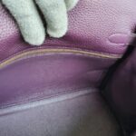 Hermes Kelly 28 Raisin Dark Purple Clemence Leather with Gold Plated Hardware #TYKU-1 - Image 37