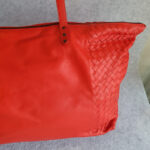Bottega Veneta Zipper Shoulder Bag Red Nappa Leather/Suede Lining with Brunito Finish/Silver Hardware #TYKL-54 - Image 6