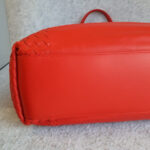 Bottega Veneta Zipper Shoulder Bag Red Nappa Leather/Suede Lining with Brunito Finish/Silver Hardware #TYKL-54 - Image 11