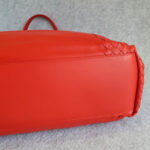 Bottega Veneta Zipper Shoulder Bag Red Nappa Leather/Suede Lining with Brunito Finish/Silver Hardware #TYKL-54 - Image 12