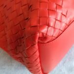 Bottega Veneta Zipper Shoulder Bag Red Nappa Leather/Suede Lining with Brunito Finish/Silver Hardware #TYKL-54 - Image 13