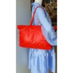 Bottega Veneta Zipper Shoulder Bag Red Nappa Leather/Suede Lining with Brunito Finish/Silver Hardware #TYKL-54 - Image 32