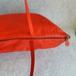 Bottega Veneta Zipper Shoulder Bag Red Nappa Leather/Suede Lining with Brunito Finish/Silver Hardware #TYKL-54 - Image 10