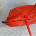 Bottega Veneta Zipper Shoulder Bag Red Nappa Leather/Suede Lining with Brunito Finish/Silver Hardware #TYKL-54 - Image 9