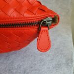 Bottega Veneta Zipper Shoulder Bag Red Nappa Leather/Suede Lining with Brunito Finish/Silver Hardware #TYKL-54 - Image 17