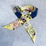 C.dior Mitzah Twilly Multicolor Flower Printed Silk #TSLT-12