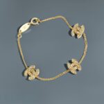 Chanel Bracelet Gold Plated With Crystal #KRLR-3