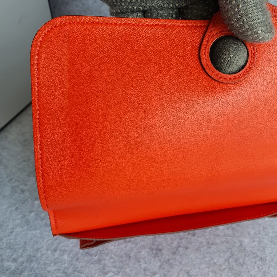 Hermès // Orange Clemence Leather Dogon Travel Wallet – VSP Consignment