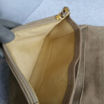 Jimmy Choo Clutch Brown Suede Leather with Python Skin and Gold Plated Hardware #TYKL-29 - Image 20