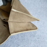 Jimmy Choo Clutch Brown Suede Leather with Python Skin and Gold Plated Hardware #TYKL-29 - Image 8