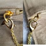 Jimmy Choo Clutch Brown Suede Leather with Python Skin and Gold Plated Hardware #TYKL-29 - Image 16