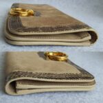 Jimmy Choo Clutch Brown Suede Leather with Python Skin and Gold Plated Hardware #TYKL-29 - Image 7