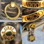 Jimmy Choo Clutch Brown Suede Leather with Python Skin and Gold Plated Hardware #TYKL-29 - Image 13