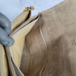 Jimmy Choo Clutch Brown Suede Leather with Python Skin and Gold Plated Hardware #TYKL-29 - Image 23