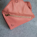 Loewe Wedge Clutch Candy Pink Nappa Calf Leather with Gold Hardware #TYKL-55 - Image 11