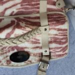Mulberry Alexa Off white/Maroon Raffia with Leather and Black Hardware #TSEY-6 - Image 4