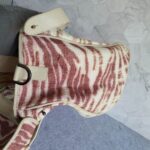 Mulberry Alexa Off white/Maroon Raffia with Leather and Black Hardware #TSEY-6 - Image 9