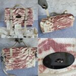 Mulberry Alexa Off white/Maroon Raffia with Leather and Black Hardware #TSEY-6 - Image 2