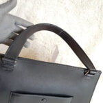Celine Edge Top Handle Bag Black/Yellow Calf Leather with Silver Hardware #SOOE-5 - Image 27