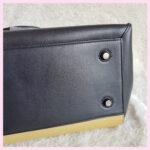 Celine Edge Top Handle Bag Black/Yellow Calf Leather with Silver Hardware #SOOE-5 - Image 17