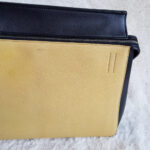 Celine Edge Top Handle Bag Black/Yellow Calf Leather with Silver Hardware #SOOE-5 - Image 4