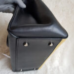 Celine Edge Top Handle Bag Black/Yellow Calf Leather with Silver Hardware #SOOE-5 - Image 23
