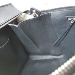 Celine Edge Top Handle Bag Black/Yellow Calf Leather with Silver Hardware #SOOE-5 - Image 36