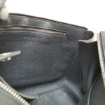Celine Edge Top Handle Bag Black/Yellow Calf Leather with Silver Hardware #SOOE-5 - Image 38