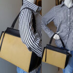 Celine Edge Top Handle Bag Black/Yellow Calf Leather with Silver Hardware #SOOE-5 - Image 43