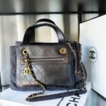 Chanel 2Way-bag Black Denim with Leather and Gold Hardware #TTLR-3
