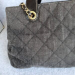 Chanel 2Way-bag Black Denim with Leather and Gold Hardware #TTLR-3 - Image 5