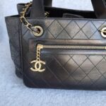 Chanel 2Way-bag Black Denim with Leather and Gold Hardware #TTLR-3 - Image 3