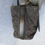 Chanel 2Way-bag Black Denim with Leather and Gold Hardware #TTLR-3 - Image 7