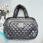 Chanel Cocoon Black Nylon with Leather and Silver Hardware #TTLR-6