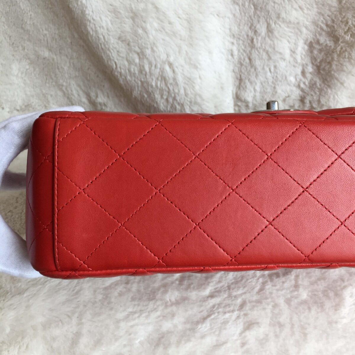 Chanel Maxi Jumbo Double Flap Bag Red Lambskin with Silver Hardware #YKTK-9  – Luxuy Vintage
