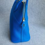 Hermes Bolide 35 Blue Hydra Clemence Leather with Gold Plated Hardware #TCKY-17 - Image 7