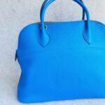 Hermes Bolide 35 Blue Hydra Clemence Leather with Gold Plated Hardware #TCKY-17 - Image 5