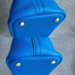 Hermes Bolide 35 Blue Hydra Clemence Leather with Gold Plated Hardware #TCKY-17 - Image 13