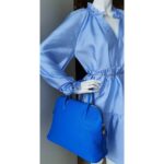 Hermes Bolide 35 Blue Hydra Clemence Leather with Gold Plated Hardware #TCKY-17 - Image 35