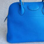 Hermes Bolide 35 Blue Hydra Clemence Leather with Gold Plated Hardware #TCKY-17 - Image 3